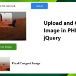 Upload and Crop Image in PHP and jQuery