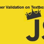 Number Validation on textbox in JS
