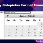 jQuery Datepicker Format Example