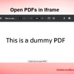 How to open PDFs in Iframe Onclick the Button